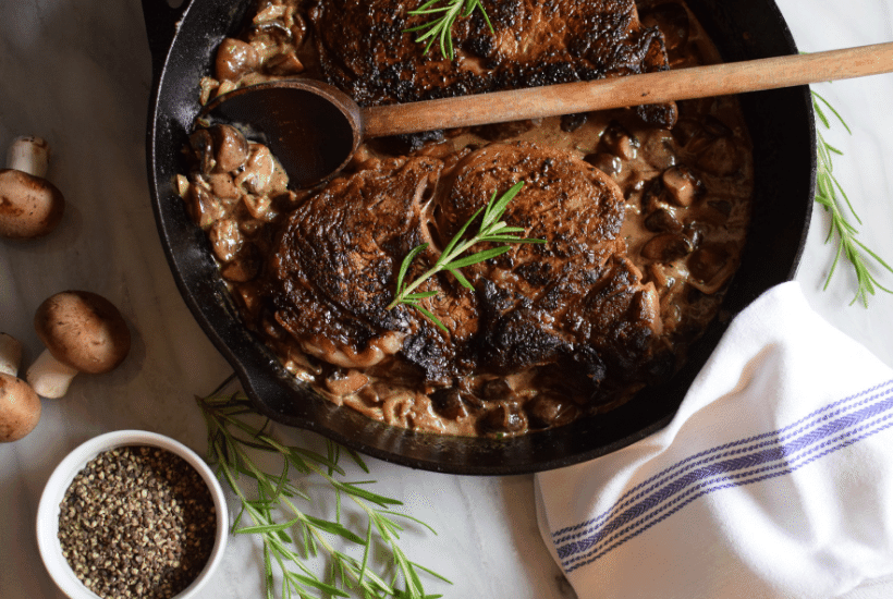 Steak With Bourbon Cream Sauce – The Healthy Southerner